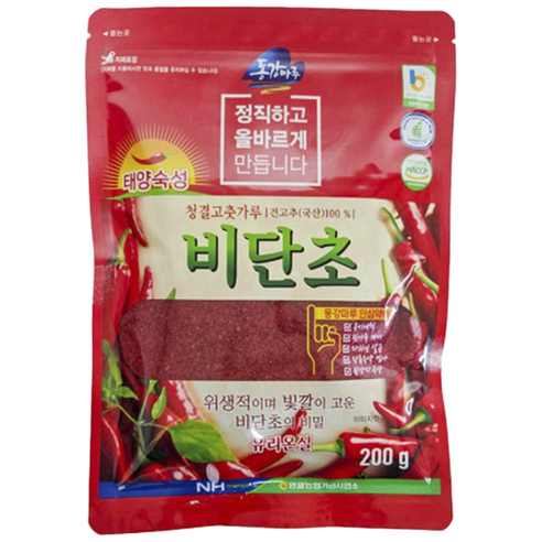 영월농협 동강마루 청결 고춧가루 비단초 200g / 햇 고추 / 국산 건고추 100% / 조미용 찜탕겸용, 200g, 1개