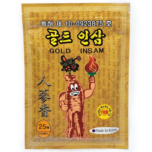 조아 골드인삼 파스 세트 붙이는패드 12x25매 300장 홍삼패드 찜질파스, 900매입, 36세트