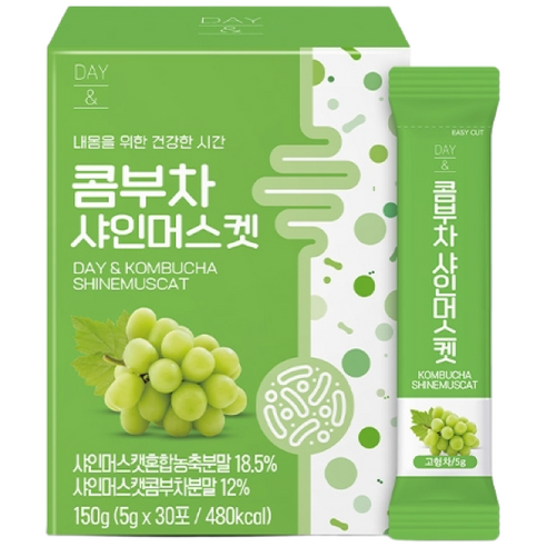 참앤들황토농원 [참앤들황토농원] 데이앤 콤부차 샤인머스켓 30포 4박스