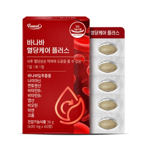 퍼니트 바나바 혈당케어 플러스 36g, 60정, 1개