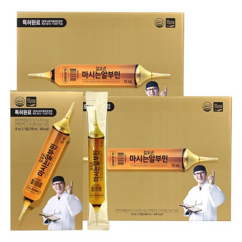 주원생활건강 NEW 김오곤 마시는알부민 더 진해진 알부민+선물용쇼핑백, 60개, 15ml