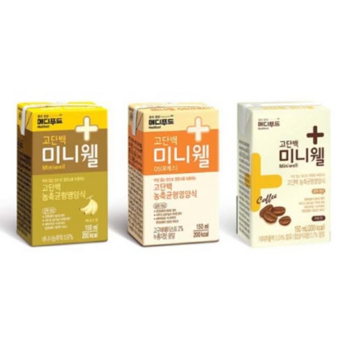 메디푸드 고단백 미니웰 3종(고구마맛2+바나나맛2+커피맛2)