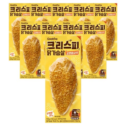 굽네 크리스피 닭가슴살 오븐바사삭 110g, 10개, 110g
