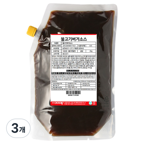 아이엠소스 불고기버거소스, 2kg, 3개