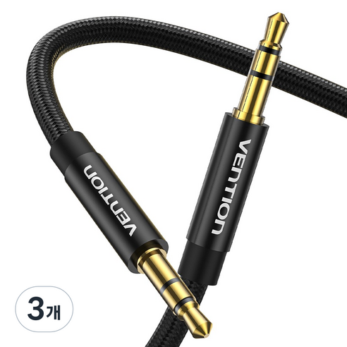 벤션 TRS 3.5mm 스테레오 AUX M to M 오디오 케이블, 5m, 3개