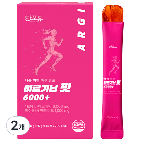 한포유 여성 아르기닌 핏 6000+ L아르기닌 고함량 젤리 콜라겐 14포