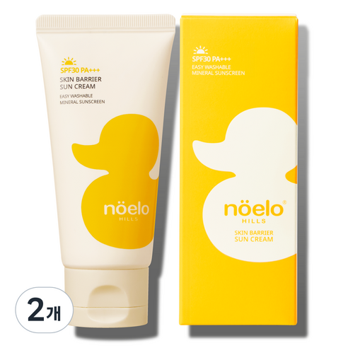 [노엘로힐스] 저자극 이지워시 아기 신생아 선크림 SPF30+ (청담동 산후조리원 / 신세계 현대 롯데 백화점 / 스킨베리어 선크림), 2개, 50ml