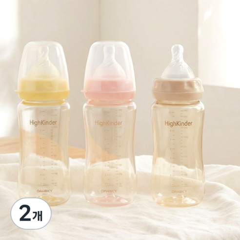 강블리라이프 하이킨더 PES 젖병, 2개, 260ml, 핑크