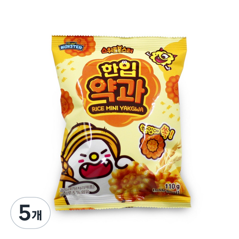 스위트몬스터 한입 미니 쌀약과 전통 간식, 5개, 110g