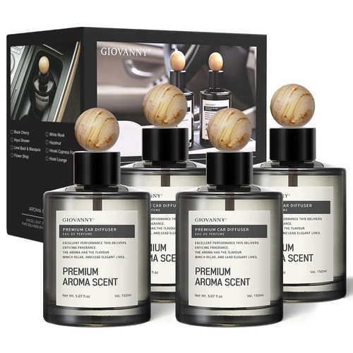 GIOVANNY 프리미엄 차량용 방향제 150ml 2p, 블랙체리, 2세트