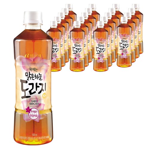 빙그레 맑은하늘 도라지차, 500ml, 20개