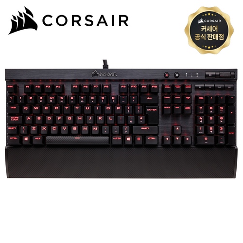 커세어 Red LED 기계식 유선 일반형 키보드, 혼합색상, K70 LUX, 적축