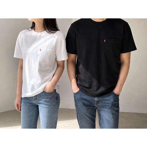 리바이스 남성 반팔티 포켓 티셔츠 클래식 남자 반팔티 라운드티