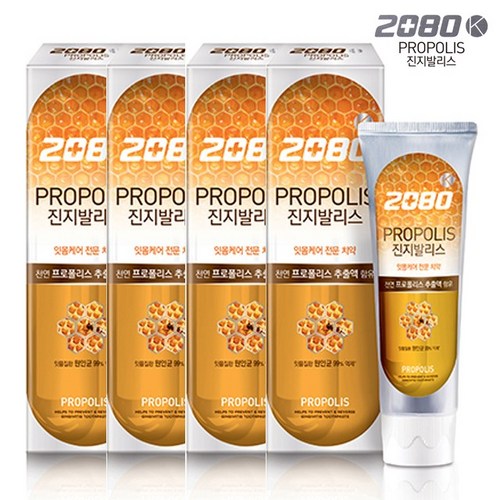 2080 PROPOLIS 진지발리스 잇몸케어 전문치약, 120g, 5개