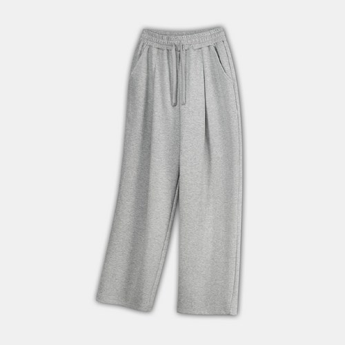 아테즈 남녀공용 에센셜 무지 원턱 와이드 스웨트 바지 팬츠