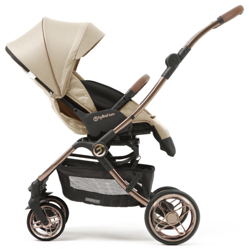 하이브리드 이지턴 절충형 유모차 신생아 아기 6개월 양대면 오토폴딩, 브론즈 캐시미어