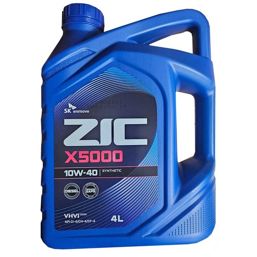 kixx ZIC 지크 X5000 10W40 4L 중대형 디젤용 엔진오일, 1개, 10w40, 4L kixx ZIC 지크 X5000 10W40 4L 중대형 디젤용 엔진오일, 1개, 10w40, 4L