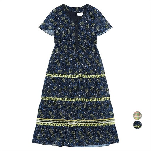 베스띠벨리 여성용 페이즐리 케이프 원피스 BKOAF2551