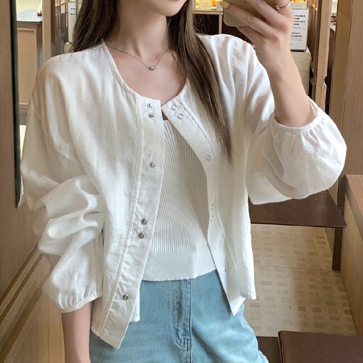 노카라 긴팔 자켓 가디건 LL1006583