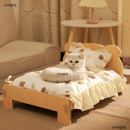 친환경 원목 고양이 침대 해먹 강아지침대 시트세트