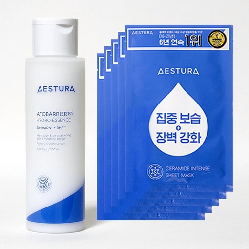 에스트라 아토베리어365 하이드로 에센스 200ml마스크 5매