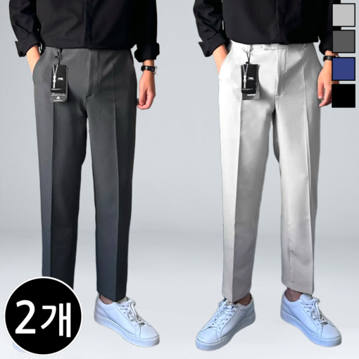 이브 11 남성용 링클프리 뒷밴딩 빅사이즈 스판 슬랙스 53692