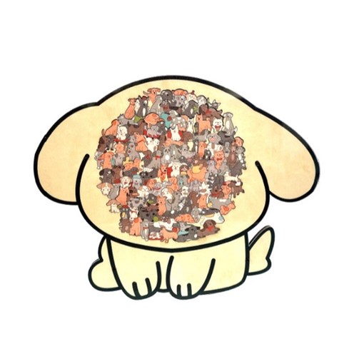 우드퍼즐 직소 강아지 조각