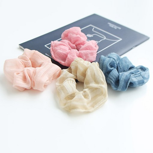 클로젯바이비 스트라이프 여아 곱창머리끈