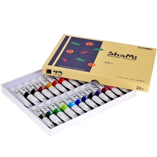 샤미 수채화 물감 세트 10ml 24색
