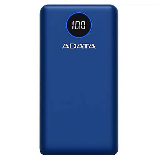 ADATA 威剛 快充行動電源 20000mAh USB-A + Type-C, P20000QCD, 藍色, 1個