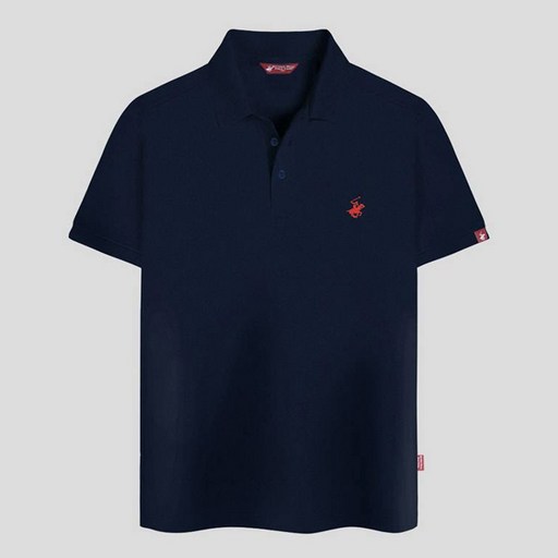 BEVERLY HILLS POLO CLUB 比佛利保羅 男女通用 涼感 透氣 標準 Cool Ever 短袖Polo衫 CPW0T01, 海軍藍