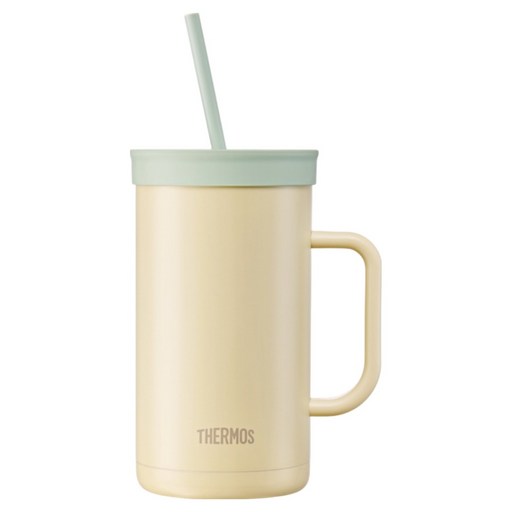 THERMOS 膳魔師 The Compact 吸管杯隨行杯, 萊姆黃 Y, 1個
