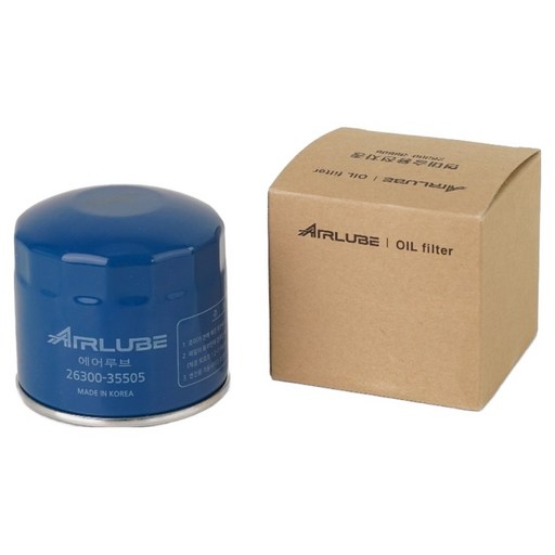 에어루브 현대 기아 승용 전차종 오일필터, 2630035505, 1개