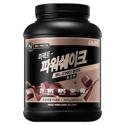 CALOBYE Perfect Power Shake 綜合蛋白質奶昔 巧克力口味 60份, 1.8kg, 1個