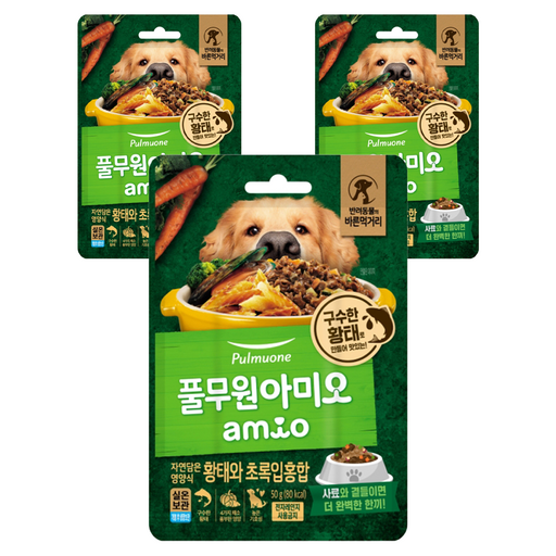풀무원아미오 전연령 강아지 자연담은 영양식 습식사료