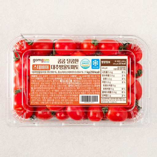 곰곰 달콤한 스테비아 대추방울토마토 1kg 1팩 농장직송 신선한 토마토