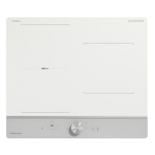 나비엔매직 인덕션 전기레인지 2분할 화이트  라이트 그레이 3구, ERI5233AF, 빌트인