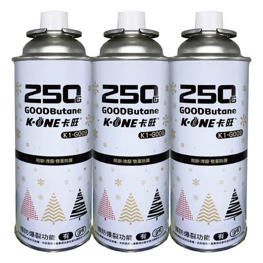 K-ONE 卡旺 卡式瓦斯罐 G009, 3罐