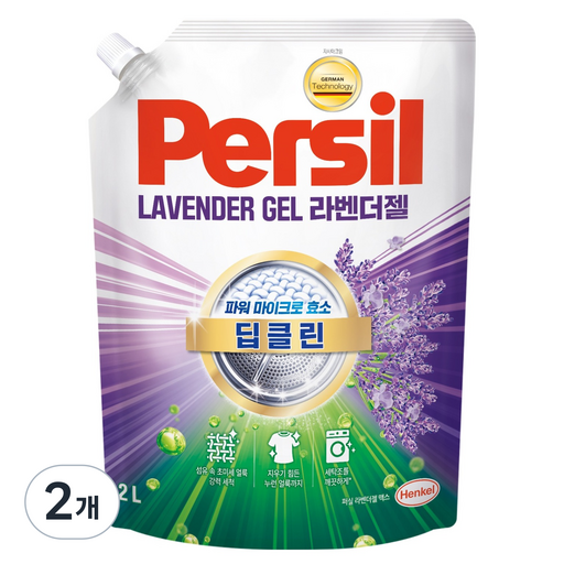 퍼실 딥클린 라벤더젤 9중효소 겸용 액상세제 리필