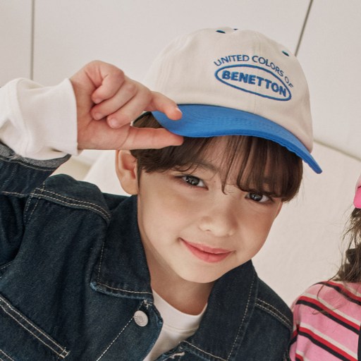 베네통키즈 투톤 코튼 볼캡