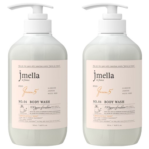 jmella 法式漫舞香水沐浴乳 No.04 Queen5, 500ml, 2瓶