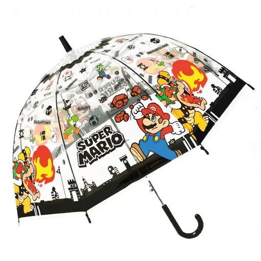 SUPER MARIO 超級瑪利歐 日本兒童卡通圖案透明傘