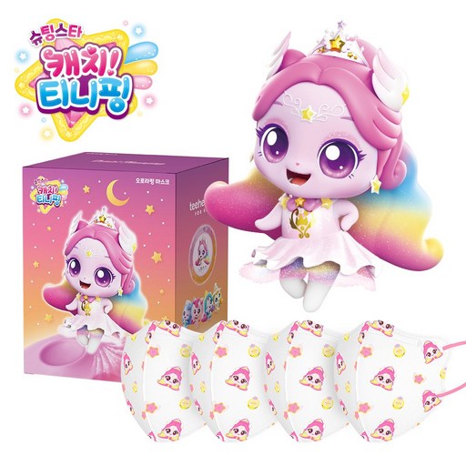 티히히 캐치티니핑 오로라핑 캐릭터 마스크 아동용 소형M