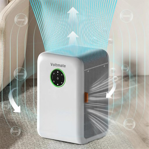 Voltmate 가정용 탁상용 미니 공기청정기 실내용 사무실 저소음 스마트 청정기, 회이트