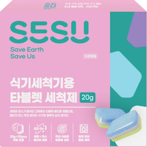 세수 올인원 식기세척기 세제 타블렛형, 20g, 90개