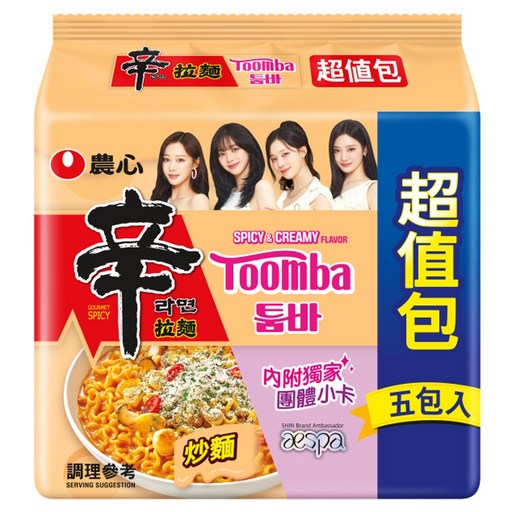 NONGSHIM 農心 辛拉麵 辣白醬風味 137g, 5包