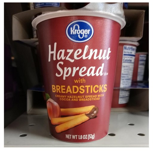 Kroger Hazelnut Spread with Breadsticks 크로거 헤이즐넛 스프레드 1.8oz(52g) 4팩