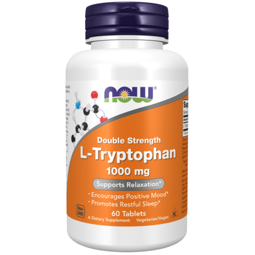 NOW Foods 左旋色胺酸錠 1000mg, 1罐, 60錠