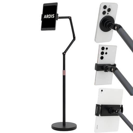 아르디스 헤드3개 맥세이프 스탠드 태블릿 거치대, 블랙, 1개