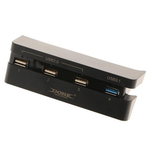 4 PS4 슬림용 USB 포트 허브, 고충전기 컨트롤러 분배기 확장 어댑터 커넥터